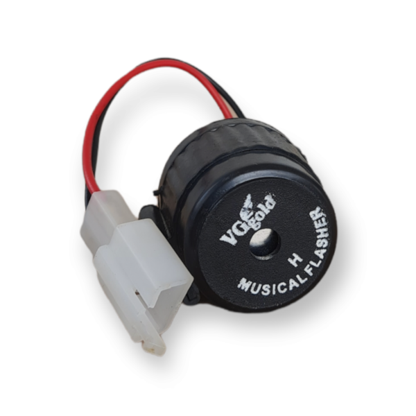2 Pin Flasher with Buzzer (2 in 1) Round with wire