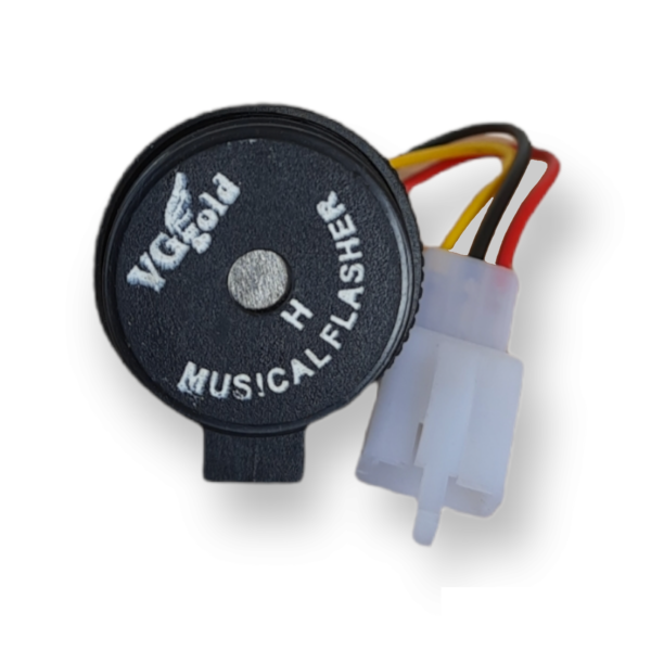3 Pin Flasher with Buzzer (2 in 1) Round with wire
