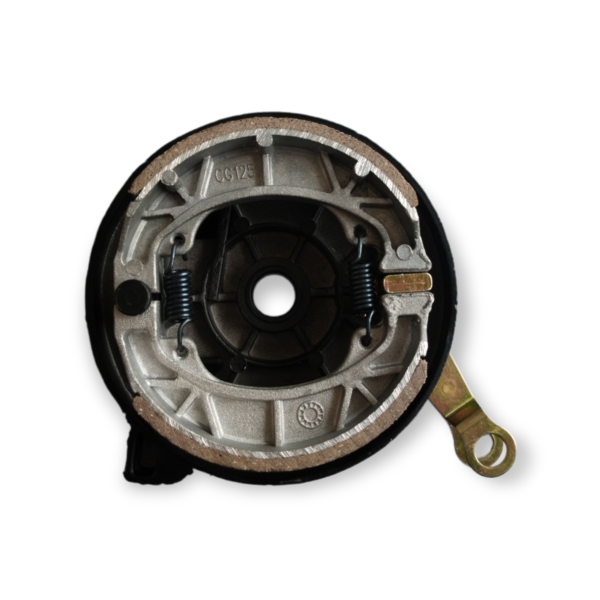 Okinawa Type Rear Drum Plate with Brake Shoe 110mm - Image 2